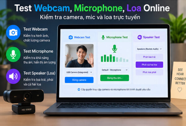Test Webcam, Microphone, Loa Online